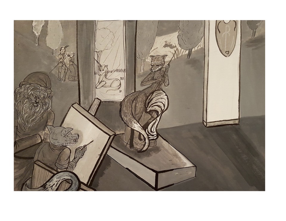 Lion-nardo with his student 