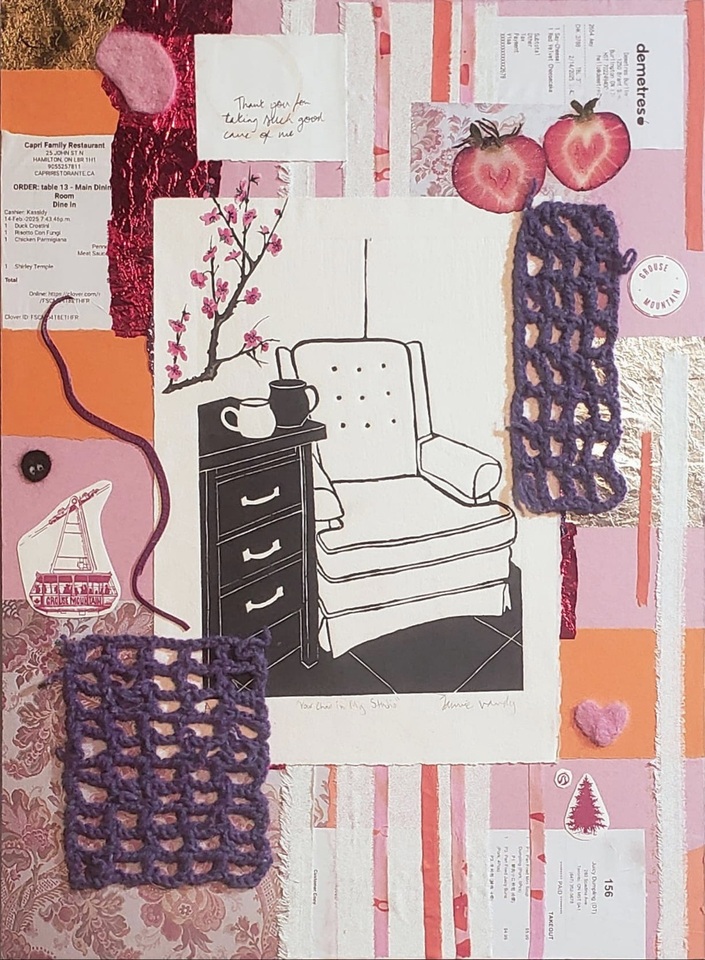 Trauma Collages 5: Your Chair in My Studio