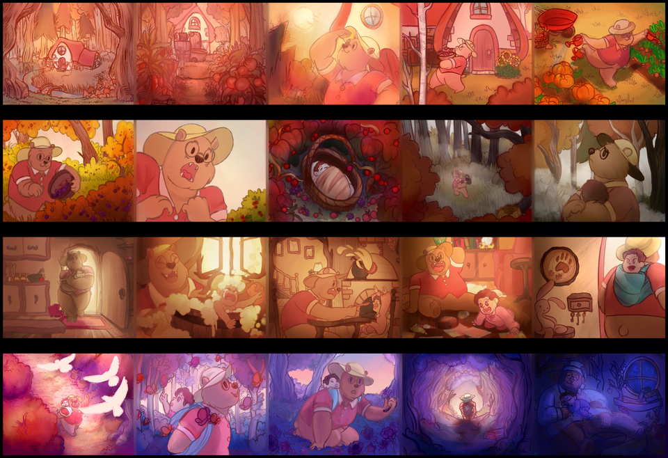 The Woods Somewhere is Home: Colour Script