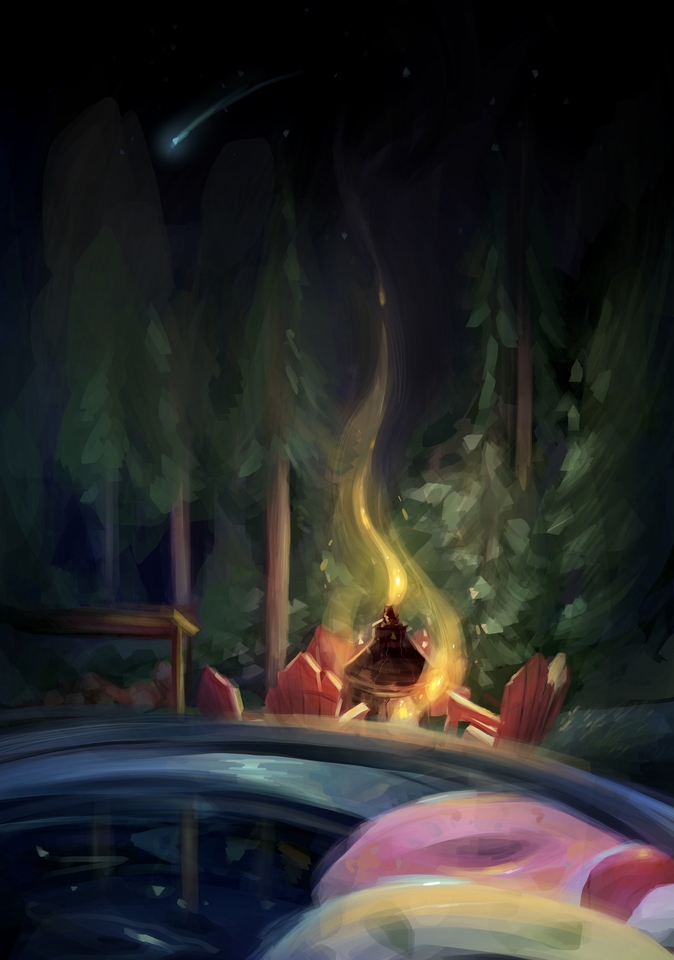 Summer Night Cottage