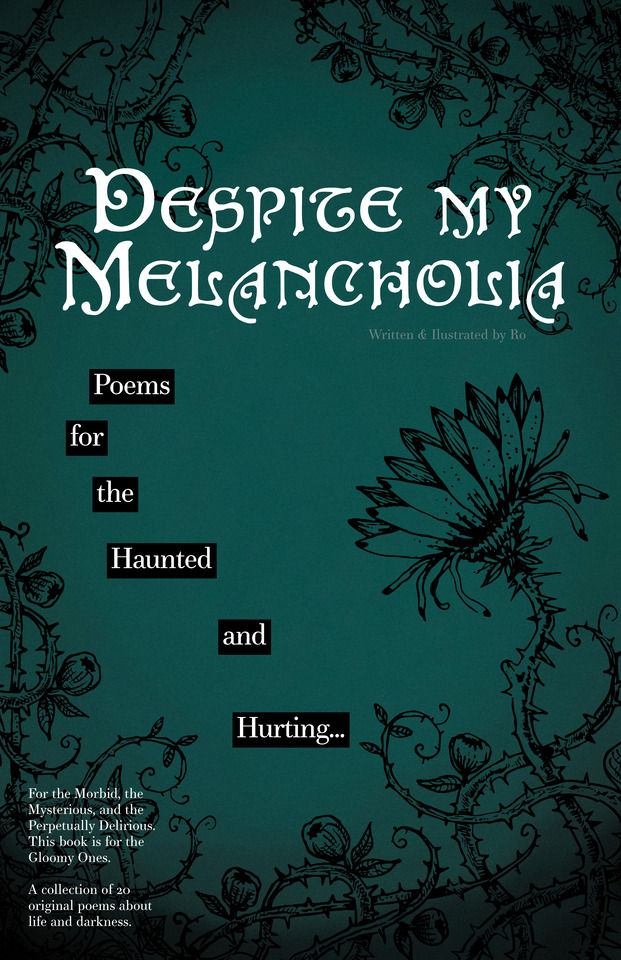 Despite My Melancholia Poetry Book Poster