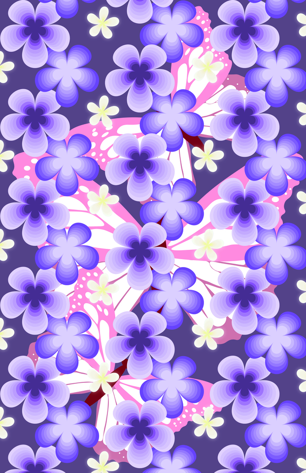 Butterfly and flowers