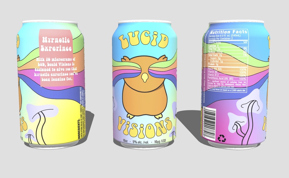 Lucid Visions Label On Can