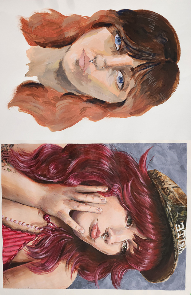 Self Portrait Before and After