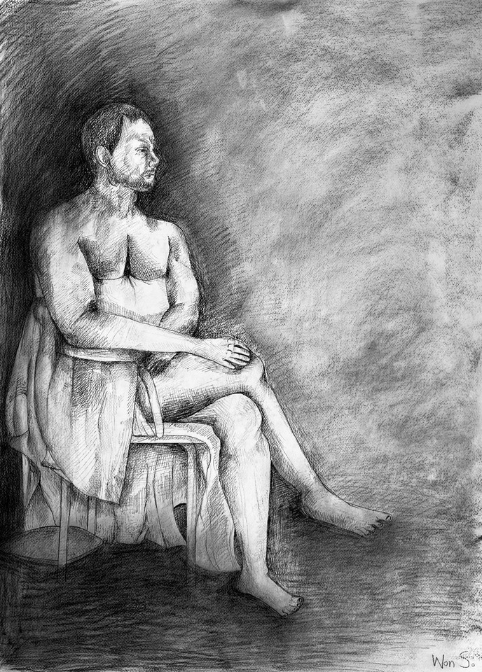 Sub-stained figure Drawing