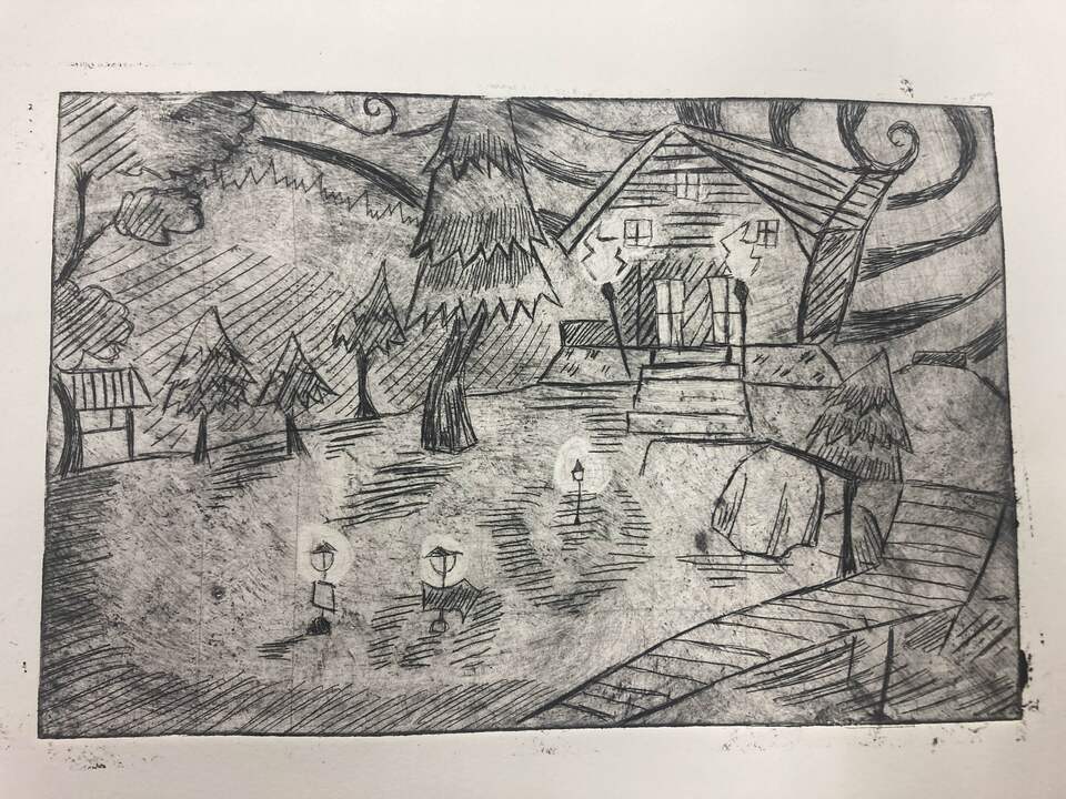 whispering rock print