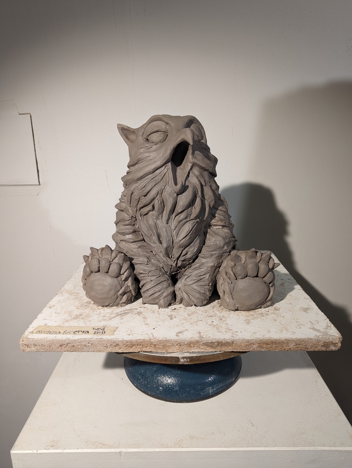 Animal Study - Owl bear Sculpture