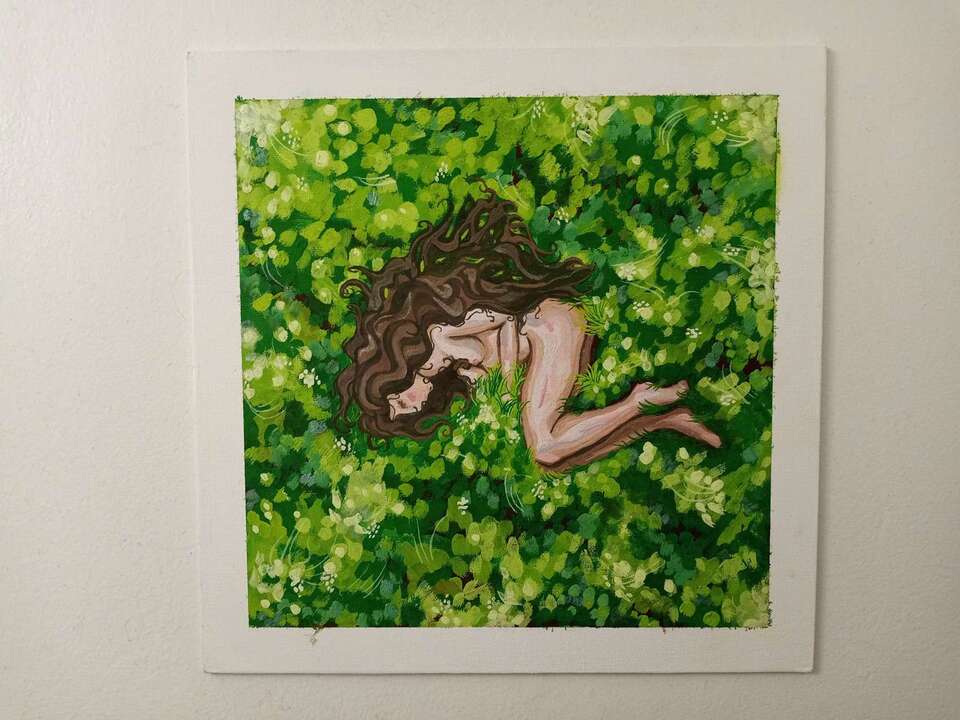 Laying in the grass