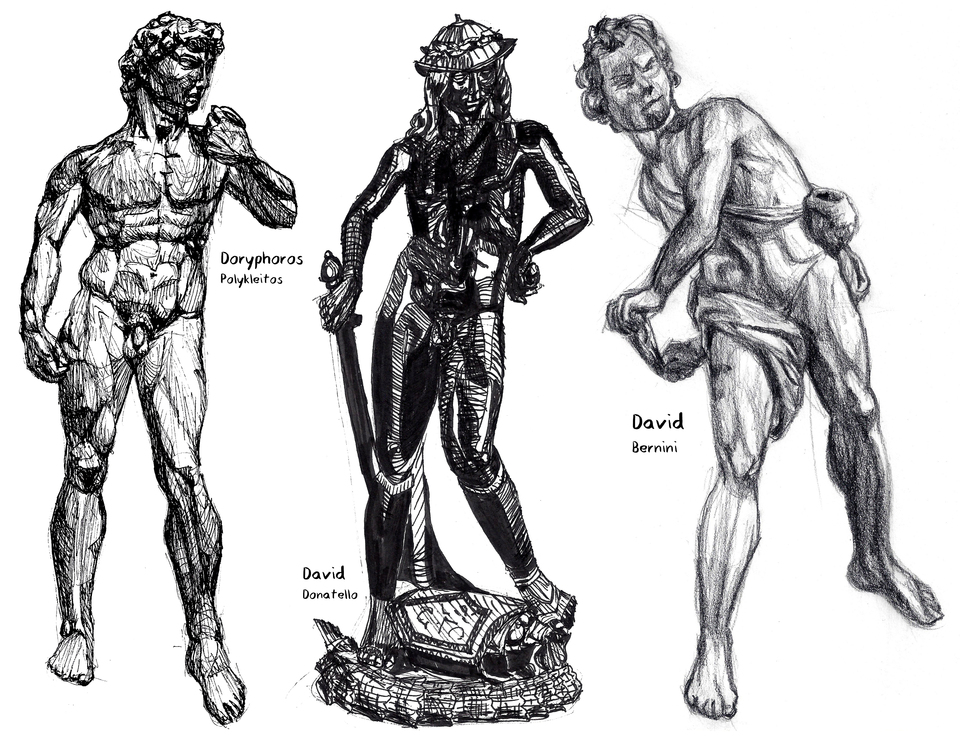 Studies of Statues From Art History