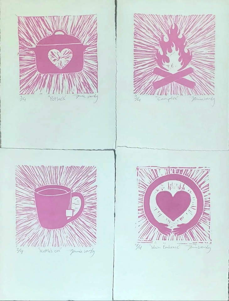 Potluck, Campfire, Kettle’s On, Warm Embrace