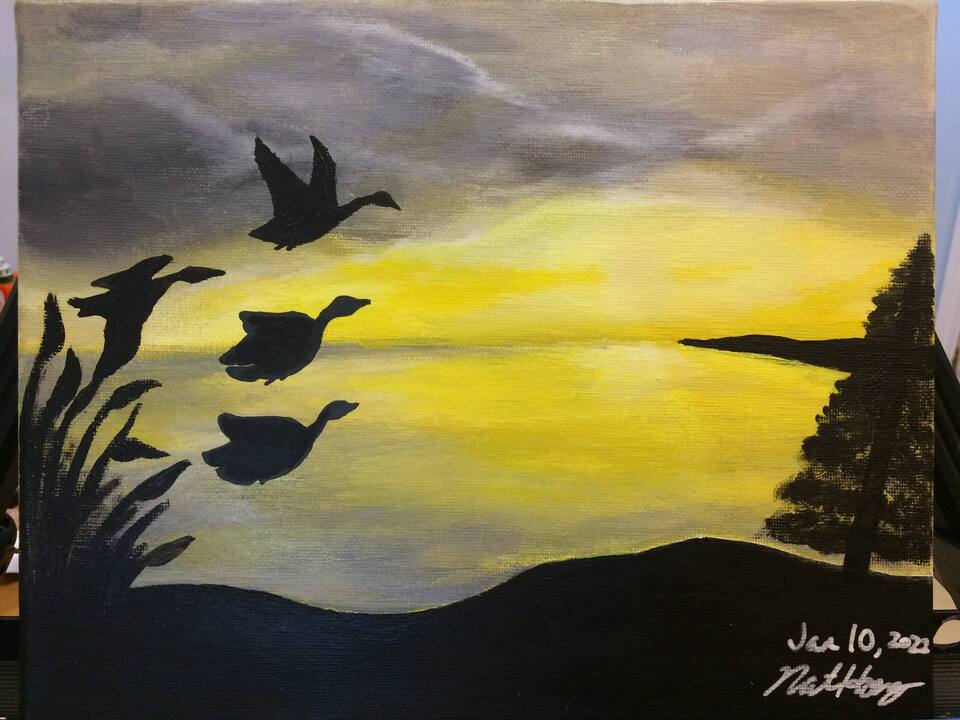 Ducks at Sunset Lake