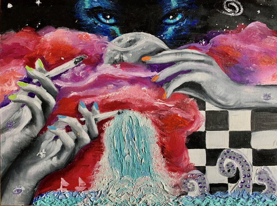 Mix Media College Painting