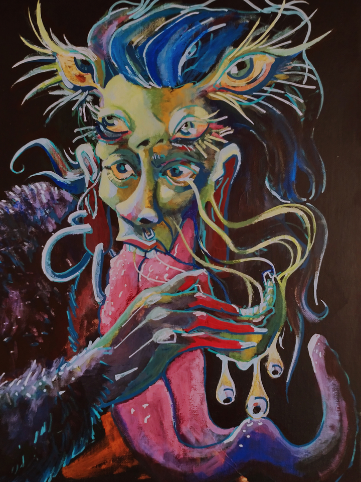 The Monster With Peacock Feather Eyes